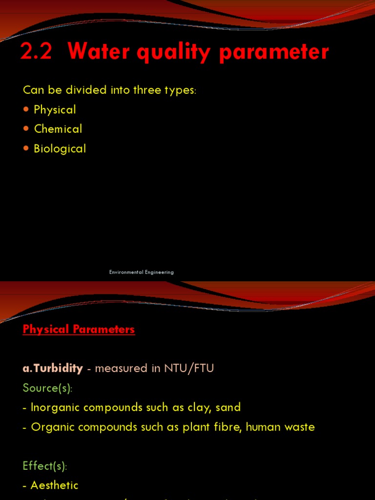 2.2 Water Quality Parameter Can Be Divided Into Three Types Physical