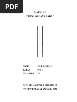 Makalah Renang Gaya Dada