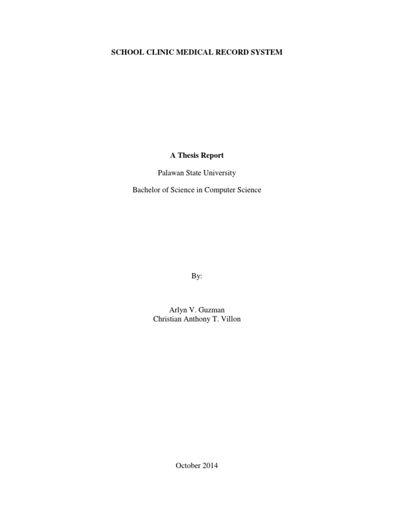 School Clinic Medical Record System | PDF | Wellness | Science ...