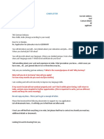 Job Seeker Cover Letter Format
