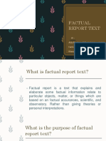 Factual Report Text Corruption PPT