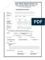 Volumetric Test Result: Project Site: Address: Project Officer: Concessionaire: Address