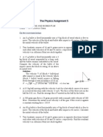 Impulse and Momentum Physics Assignment Solutions