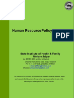 Human Resource Policy Manual: State Institute of Health & Fam Ily Welfare Jaipur