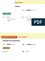 Evaluate The Expression. B. N When N 1.5 Solution A. X When X 2