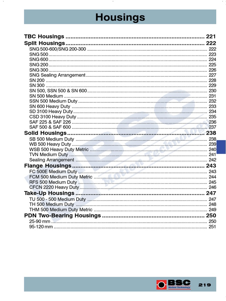 Bearing Housings 0 | PDF | Bearing (Mechanical) | Mechanical