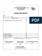Liquidation Report Format