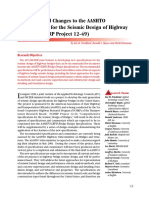 Recommended Changes To The AASHTO Specifications For The Seismic Design of Highway Bridges