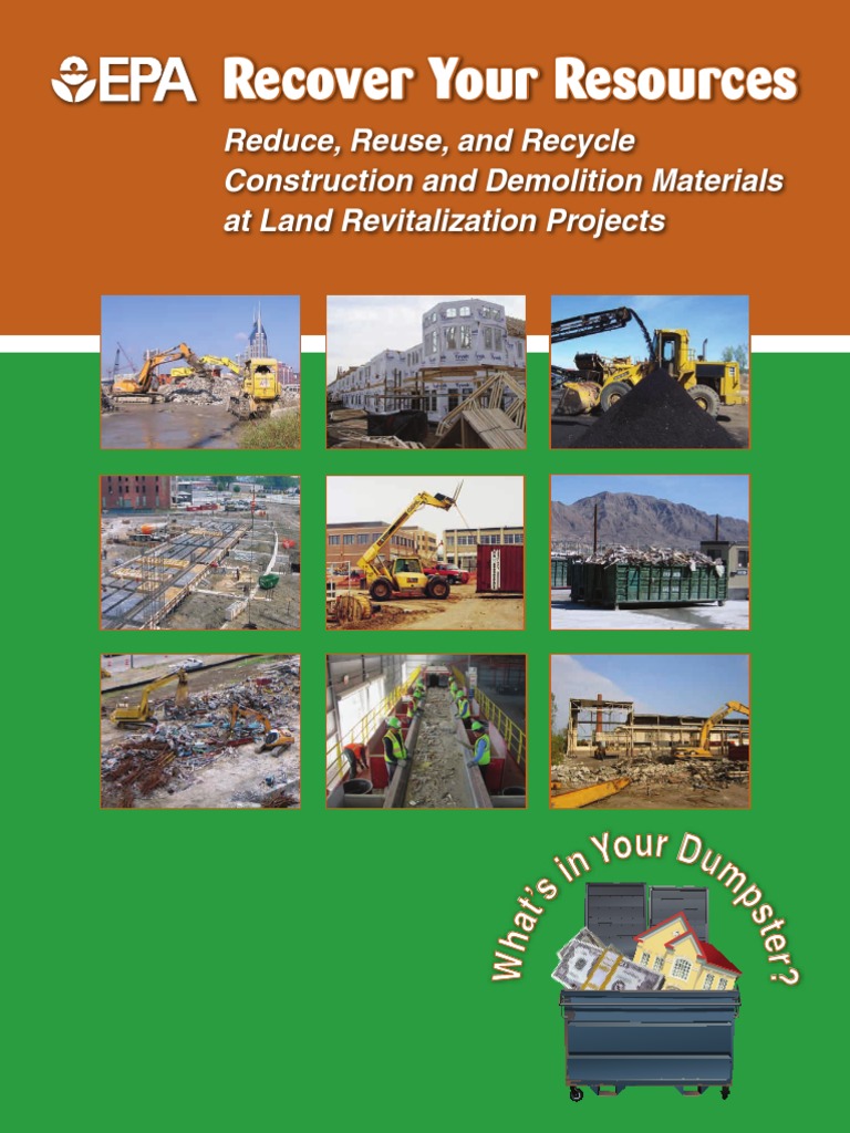 Photo inspiration: Fresh Look at Recover Your Resources Reduce Reuse And Recycle Construction And