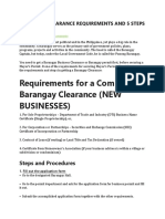 Requirements For A Company Barangay Clearance (NEW Businesses)