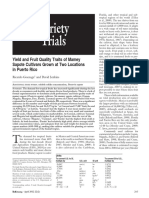 Yield and Fruit Quality Traits of Mamey Sapote Cultivars Grown at Two Locations in Puerto Rico