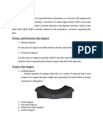 Pipe Support Types and Functions for Foundations and Structures