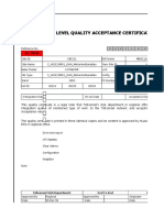 Site Level Quality Acceptance Certificate: NG Tinem