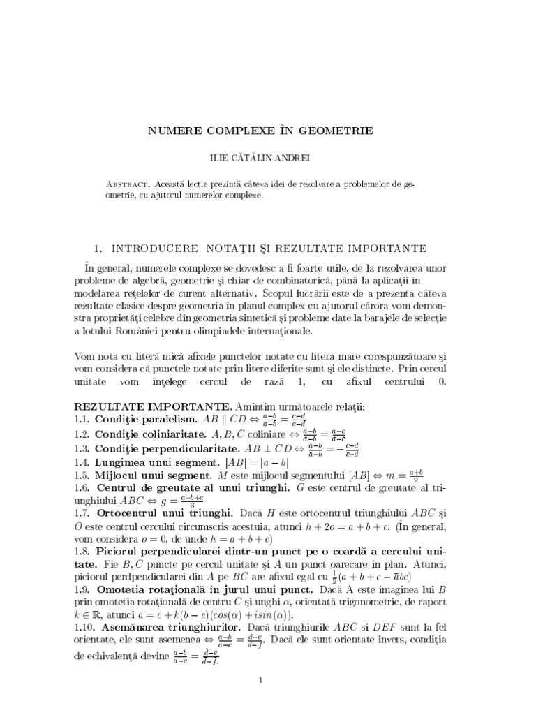 Numere Complexe | PDF