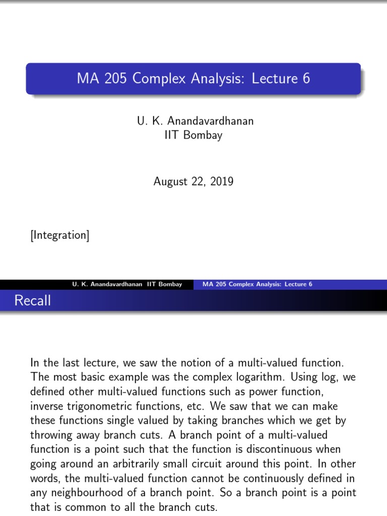 [Complex Integration: An Introduction to Complex Line and Surface ...