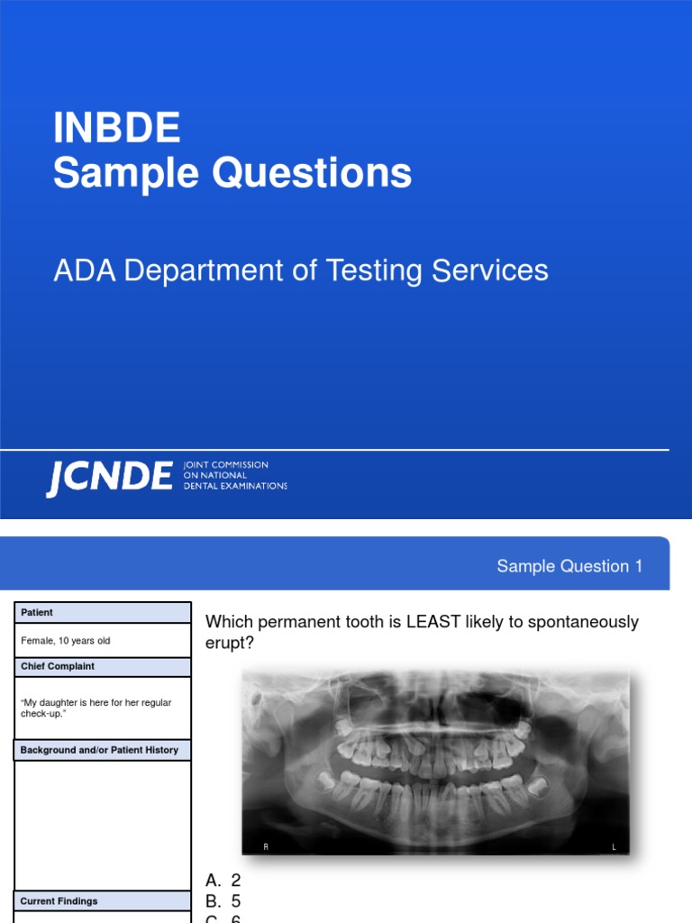 INBDE Practice Questions PDF Dentistry Dental Implant