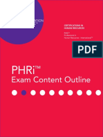 Phri Exam Content Outline Refresh