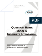 Question Bank MOD and Indefinite Integration
