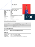 Curriculum Vitae (CV) : Personal Data