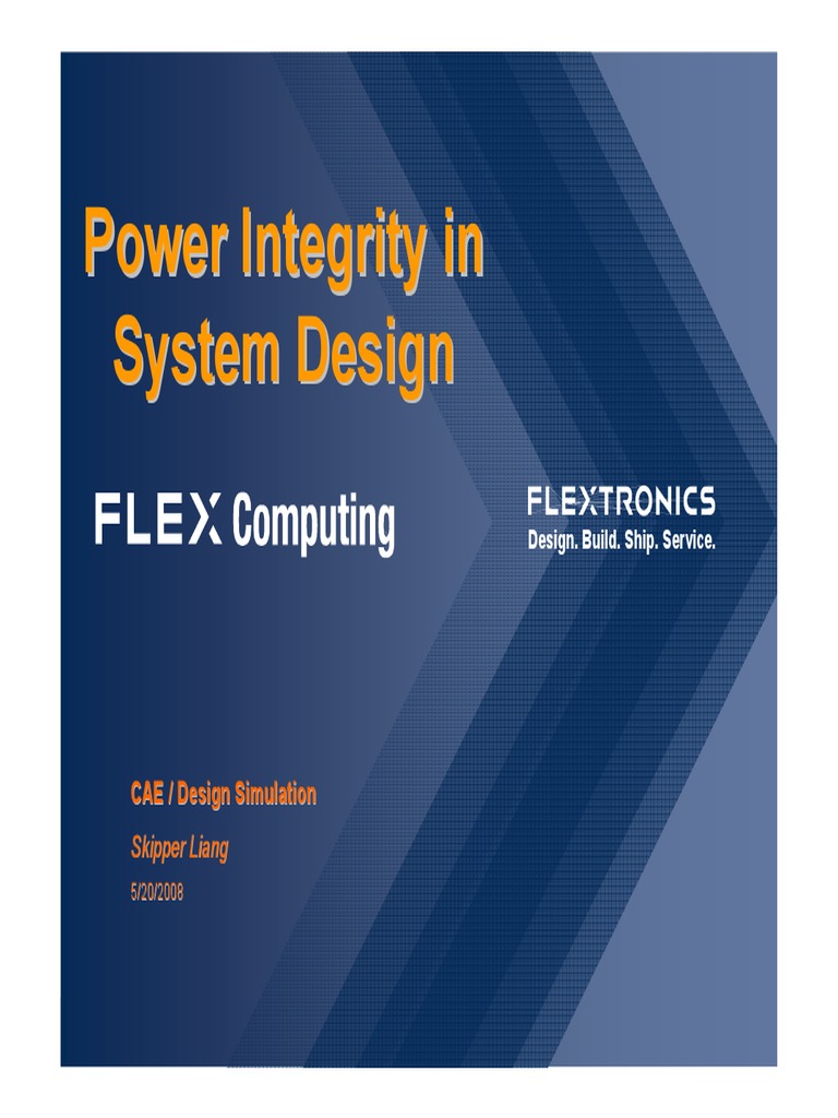 Sigrity Flextronics Power Integrity System Design CP PDF Electrical