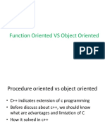 Function Oriented VS Object Oriented