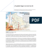 Bolivia 5to en reservas shale gas