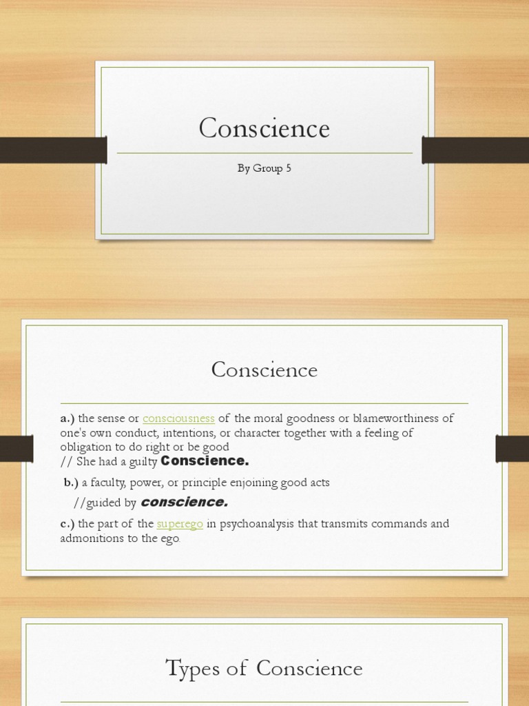 Conscience: by Group 5 | PDF | Conscience | Id