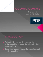 Orthodontic Cements
