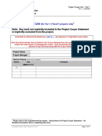 Scope Statement Lite Template