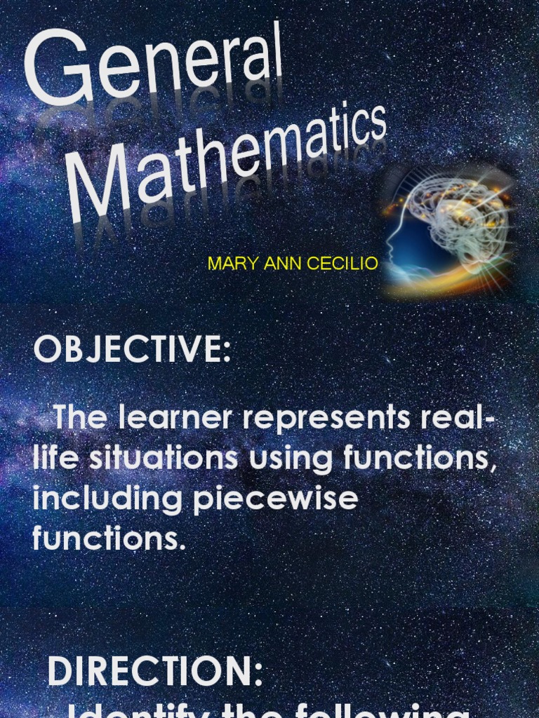 Gen. Math 1 | PDF | Function (Mathematics) | Mathematical Logic