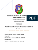 Sekolah Menengah Kebangsaan Bandar Bintulu: Additional Mathematics Project Work 2 (2017)