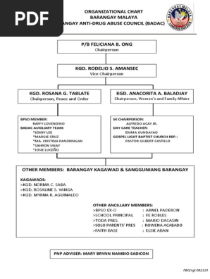 Badac Organizational Chart