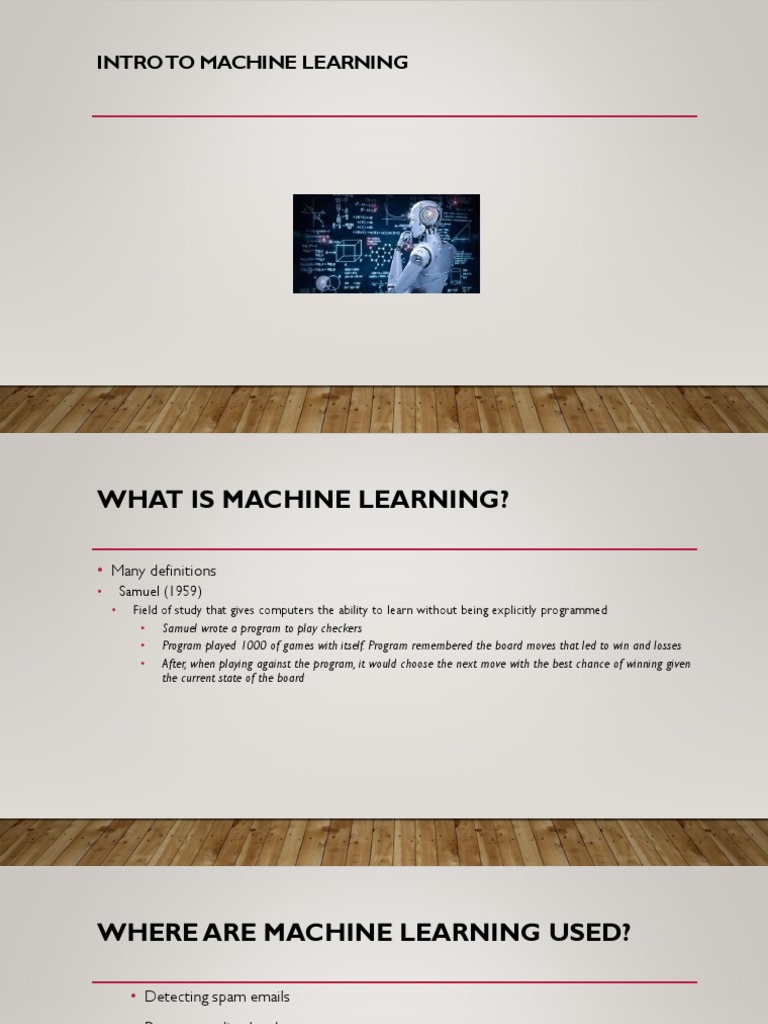 Intro To Machine Learning | PDF
