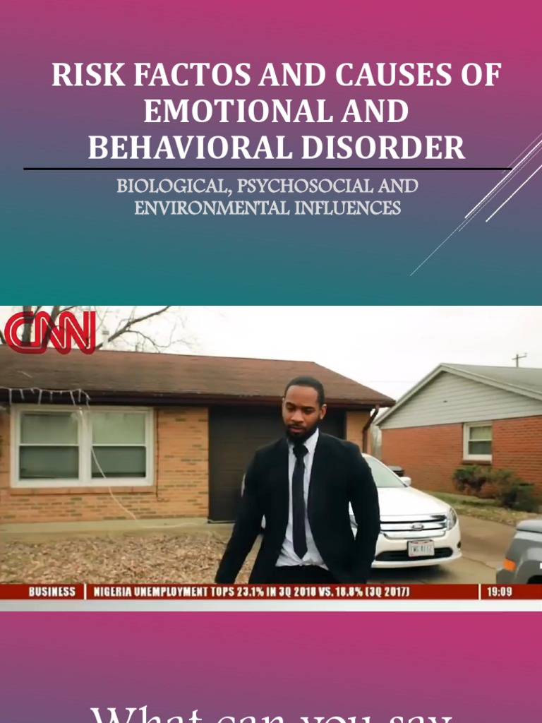 Risk Factos and Causes of Emotional and Behavioral | PDF | Psychosocial ...