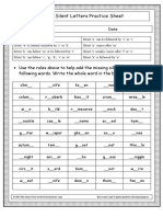 Silent Letters Practice Sheet PDF