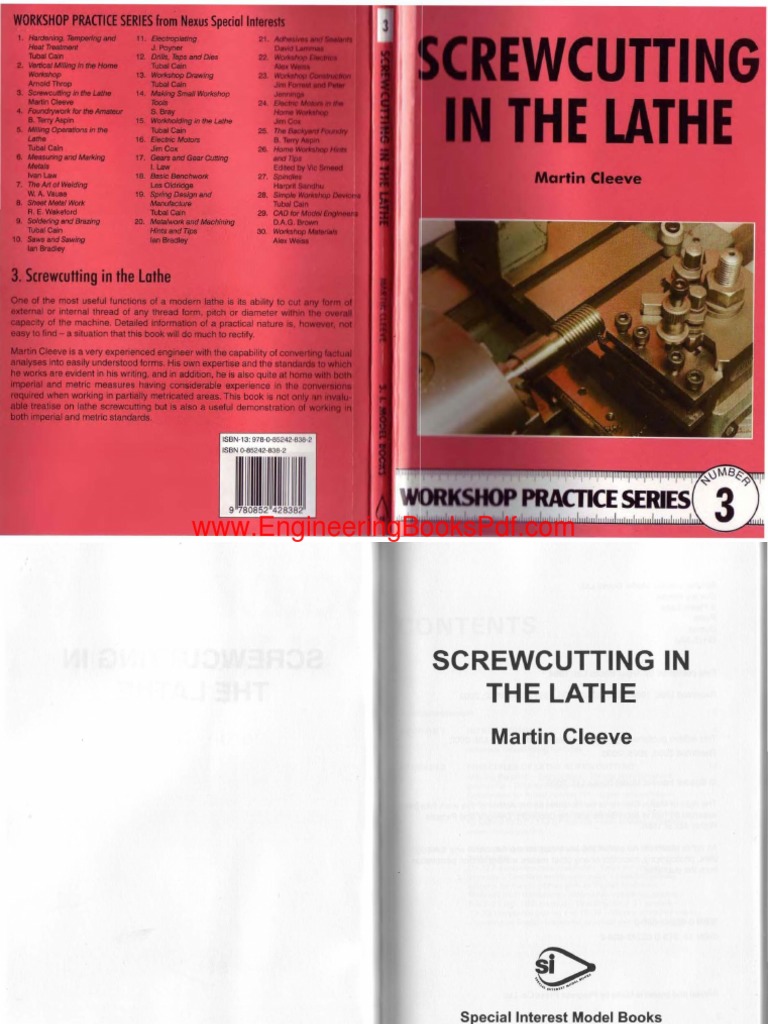 Workshop Practice Series 03 Screwcutting In The Lathe Pdf Screw Metalworking