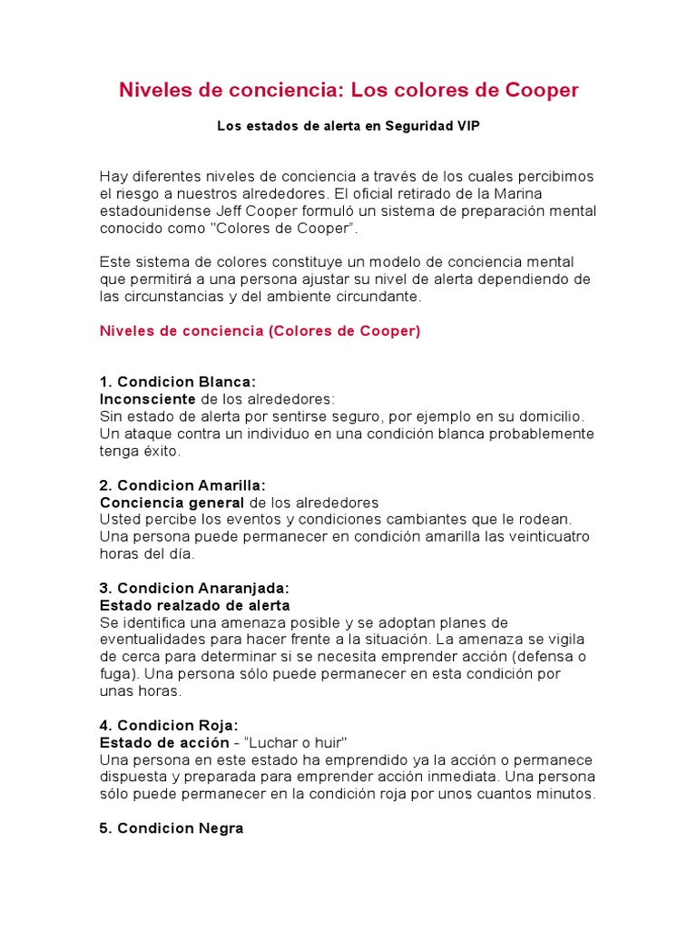 Niveles de Conciencia | PDF | Agitación | Violencia