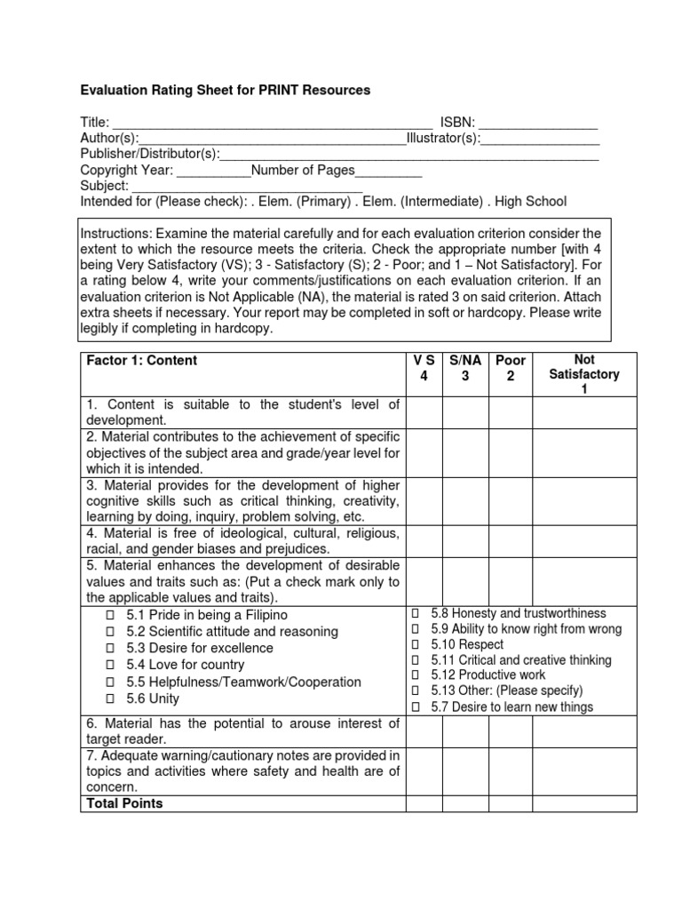 evaluation-rating-sheet-for-print-resources-pdf-critical-thinking