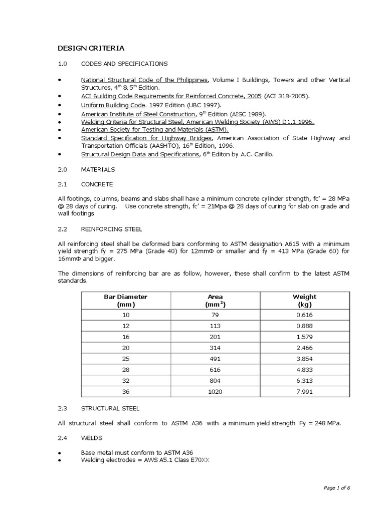 Structural Design Criteria for Buildings | PDF | Structural Steel ...