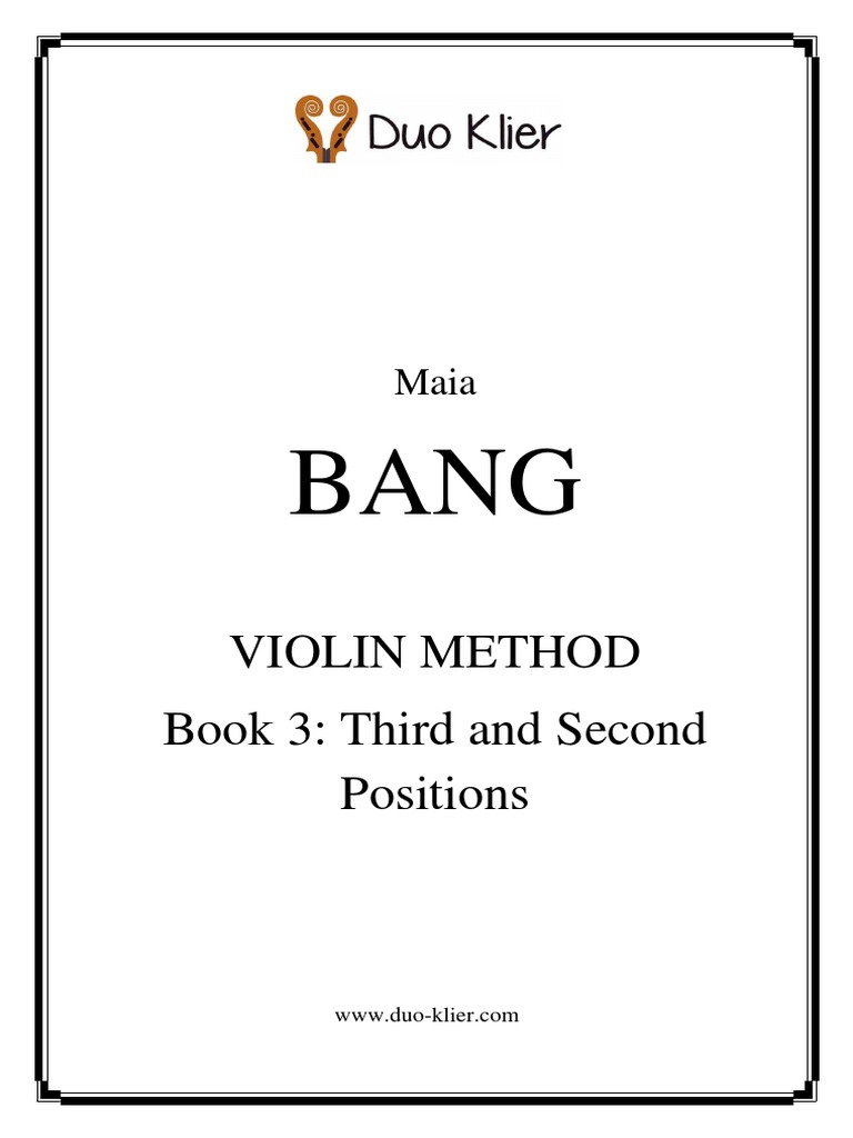 Violin Method Book 3: Third and Second Positions | PDF