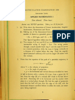 1954 AL Applied Mathematics Paper 1, 2