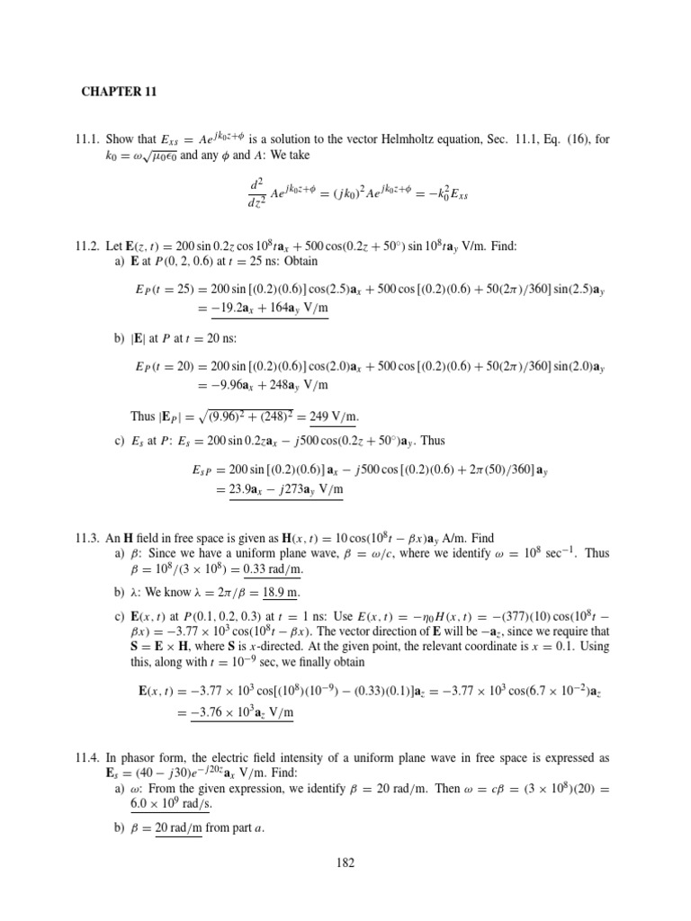 Hayt Sol Cap 12 Y 13 Natural Philosophy Electromagnetism