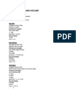 Perimeter Area and Volume: Square