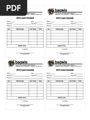 Petty Cash Voucher