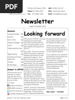Newsletter Aug-Nov 2010