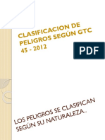 Clasificacion de Peligros Según Gtc 45 - 2012