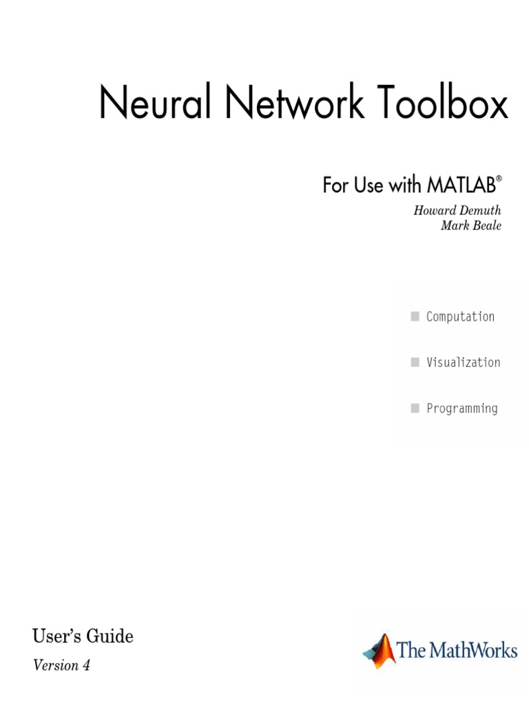 Neural Network Toolbox: For Use With MATLAB | PDF