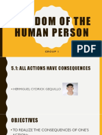 Freedom of The Human Person: Group 1