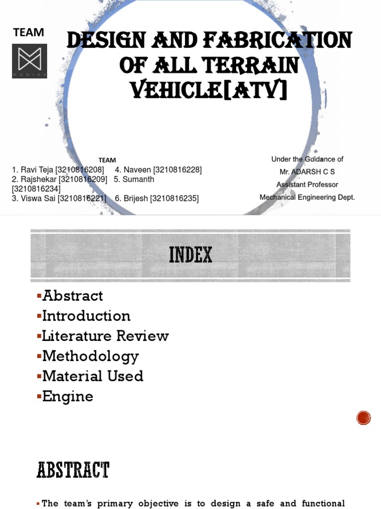 ATV Design and Fabrication Overview | PDF | Strength Of Materials ...