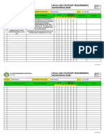 Legal and Statutory Requirements Monitoring Sheet: Schistosomiasis Hospital